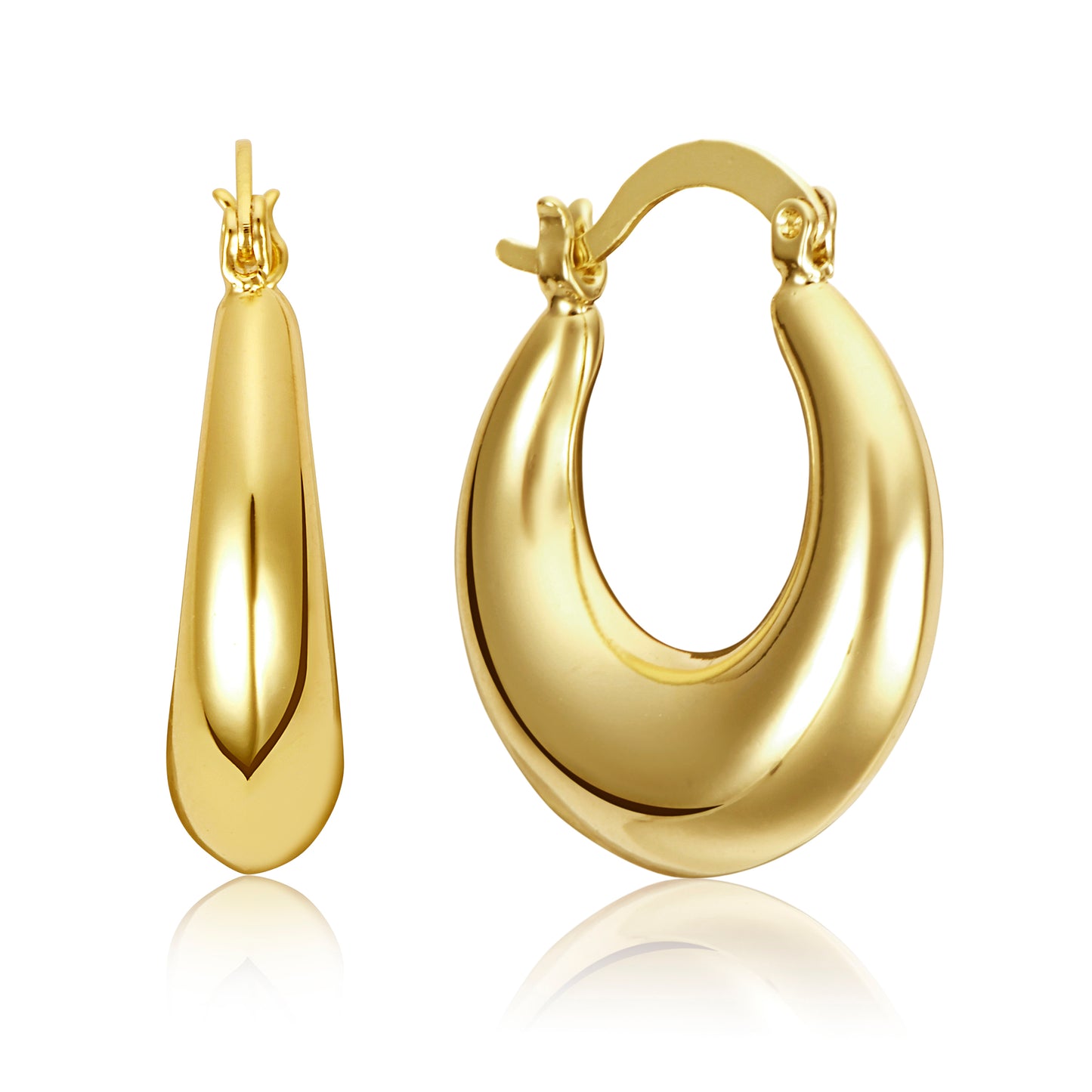 Chunky Kylie Gold Hoop Earrings