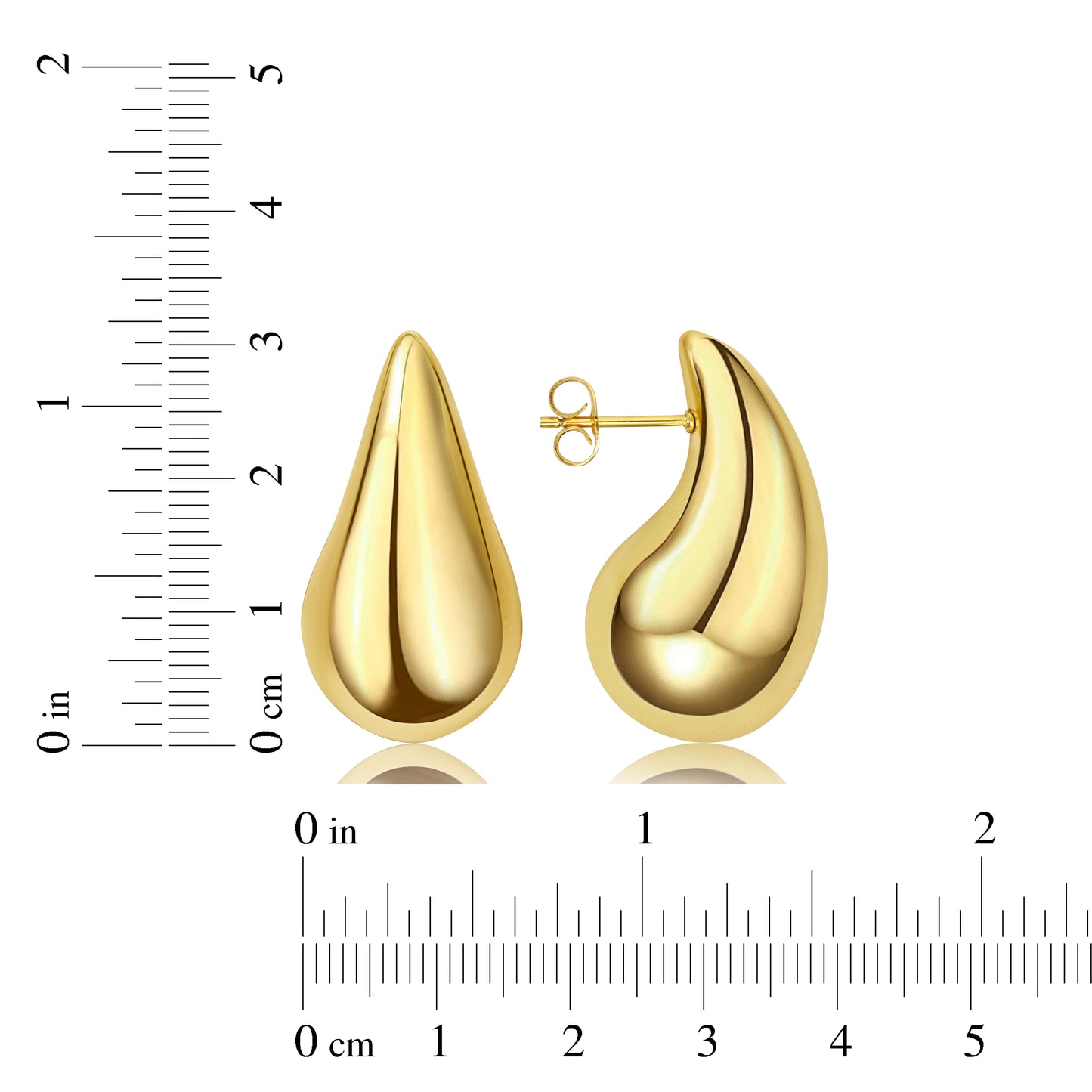 Chunky Dome Gold Hoop Earrings