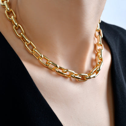 Chunky Gold Plated Necklace - Bold Statement Jewelry for Any Occasion