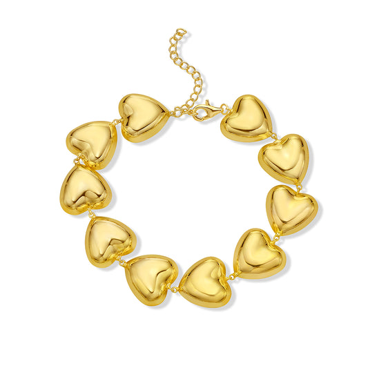 Product photo of heart shaped Y2K bracelet 